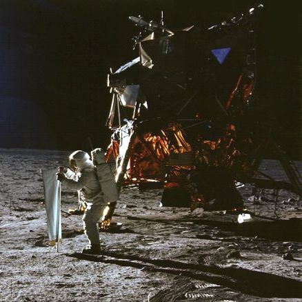 Apollo 11 astronaut Edwin Aldrin on the Moon