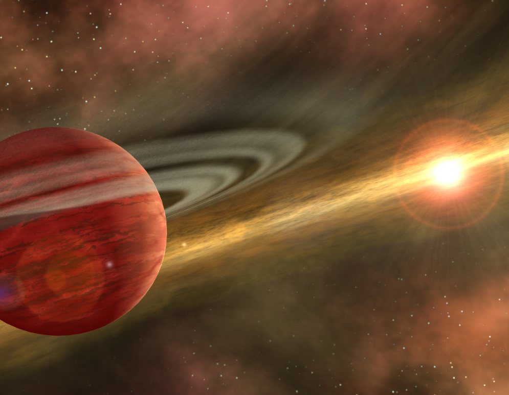 Artist's concept of a young Jupiter-like planet