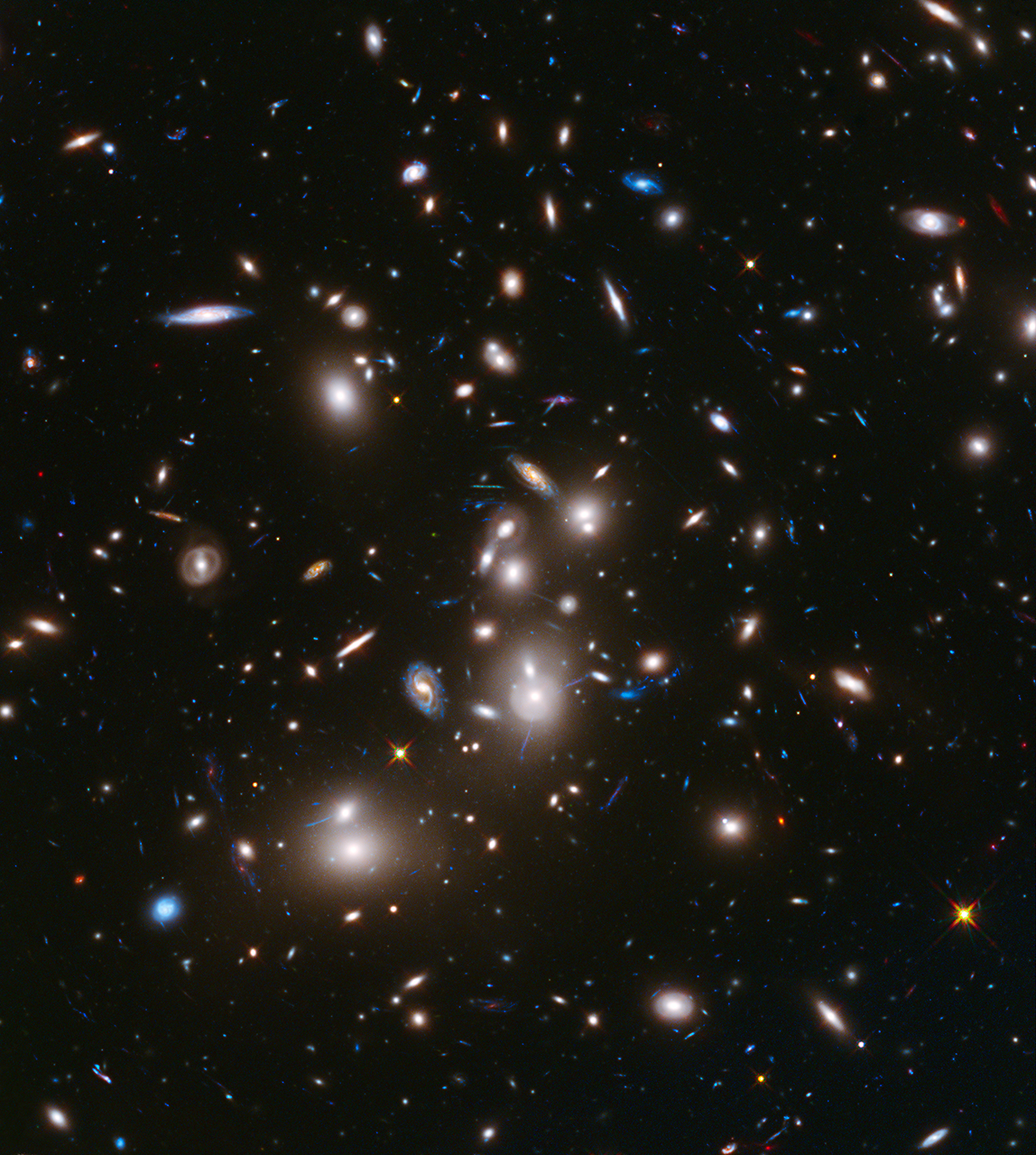 Hubble Space Telescope view of Abell 2744, a massive galaxy cluster