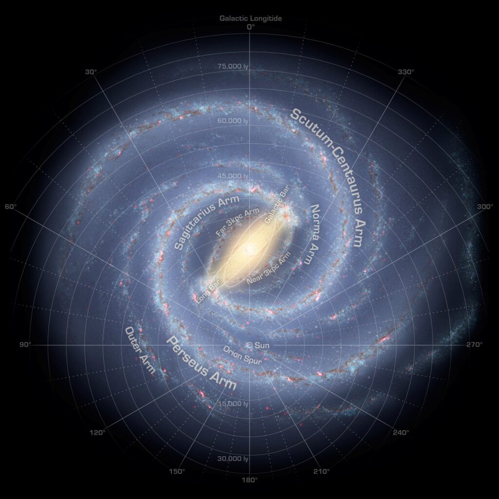 The Milky Way galaxy's spiral arms