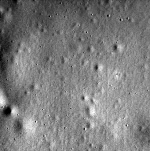 The Messenger spacecraft's final image of the surface of Mercury
