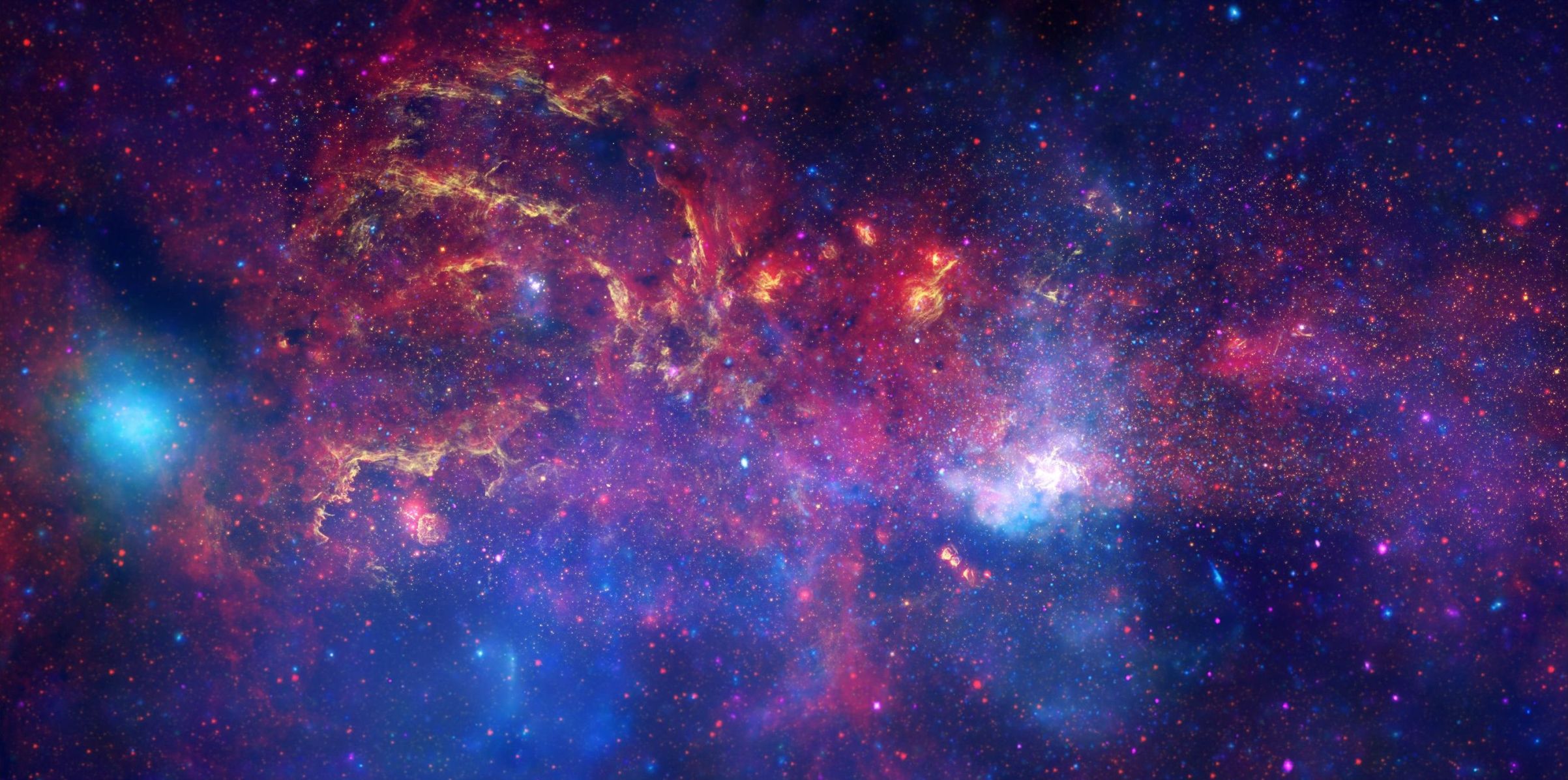 Multi-wavelength view of the center of the Milky Way galaxy