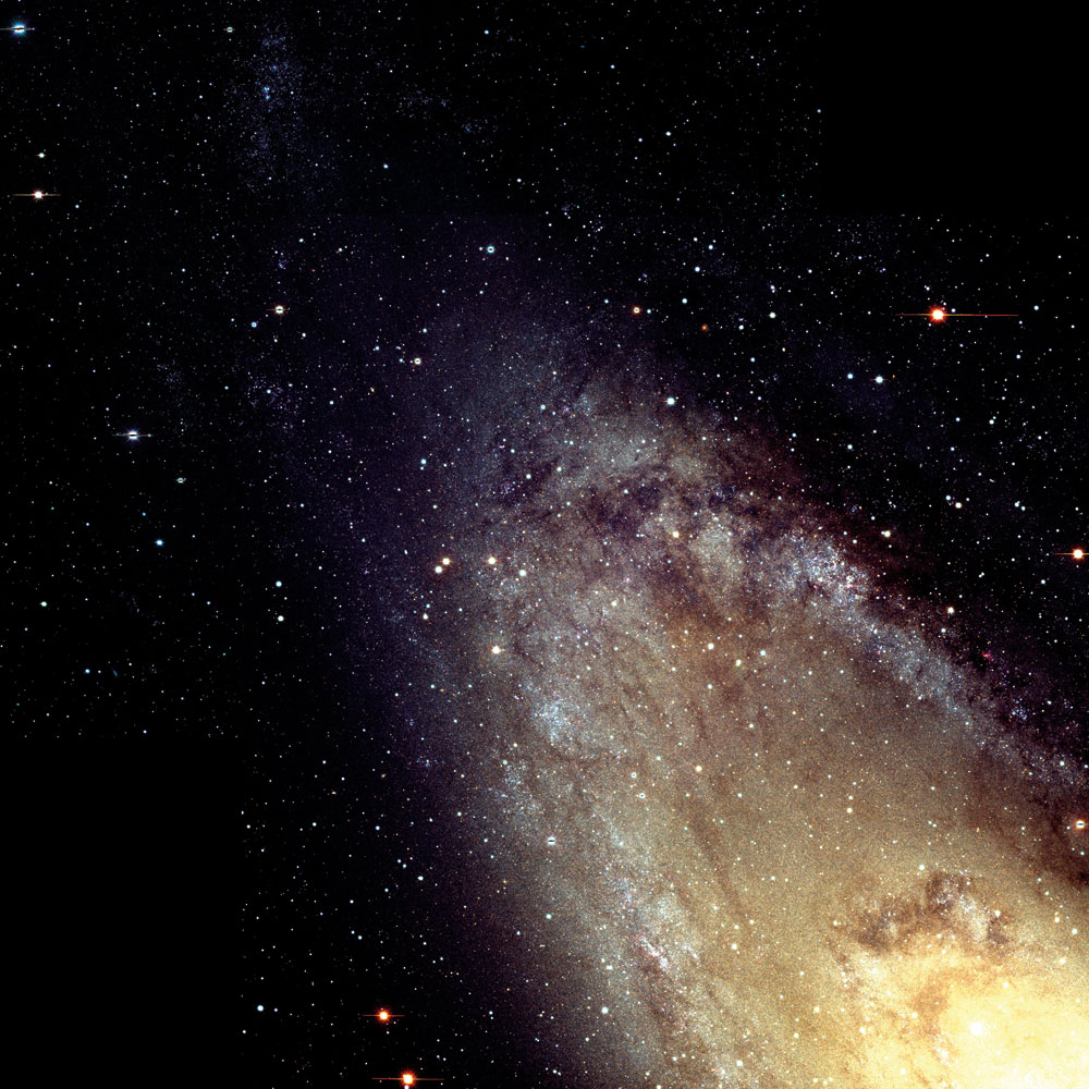 Close up of Andromeda galaxy.