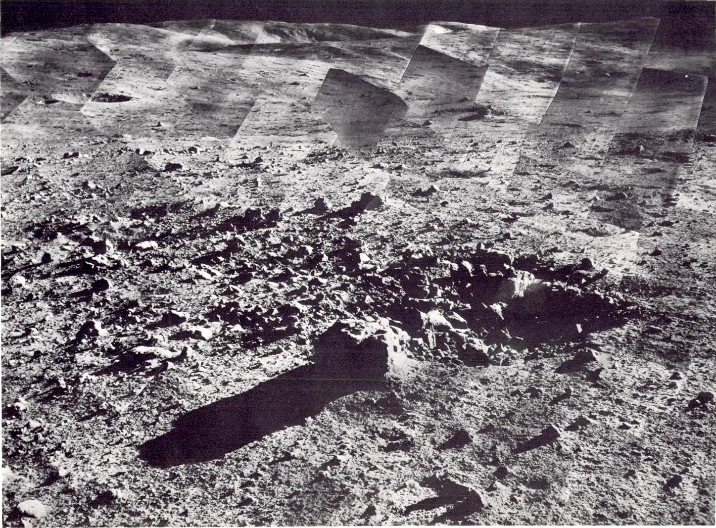 A panorama of the landing site around Surveyor 7