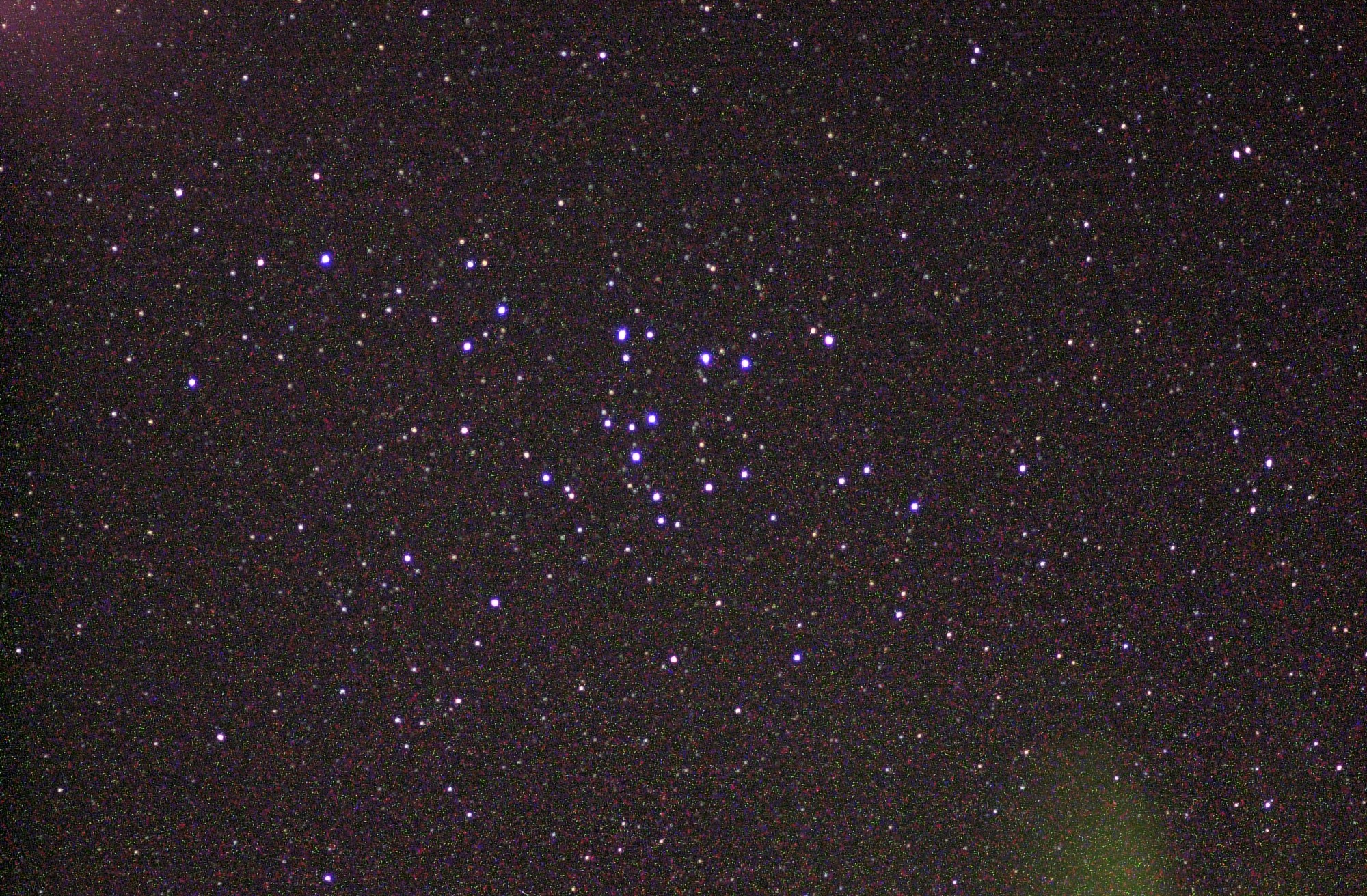Melotte 111 star cluster from international space station