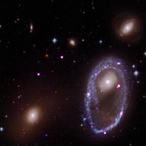Black holes around a ring galaxy