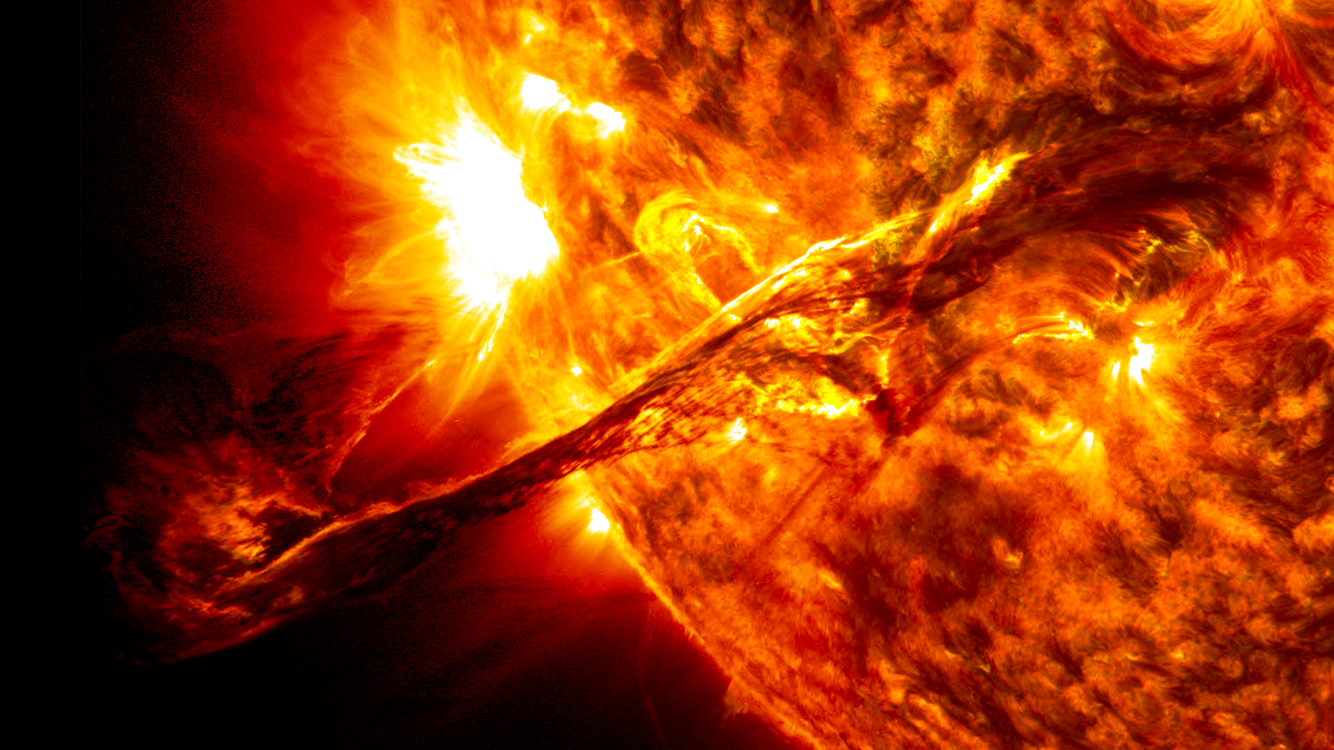 Coronal mass ejection from the Sun