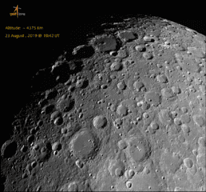 Chandrayaan 2 view of lunar north polar region