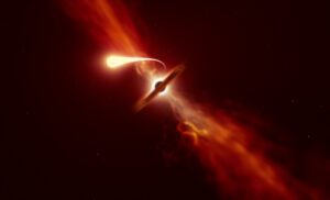 A black hole rips apart a star
