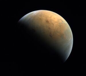 The first image of Mars from the Hope orbiter, February 10