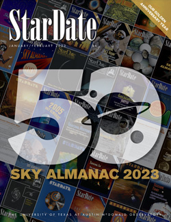 Cover of Sky Almanac 2023, the January-February 2023 issue of StarDate