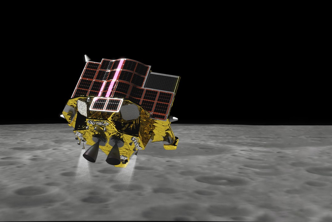 Japanese lander in lunar orbit