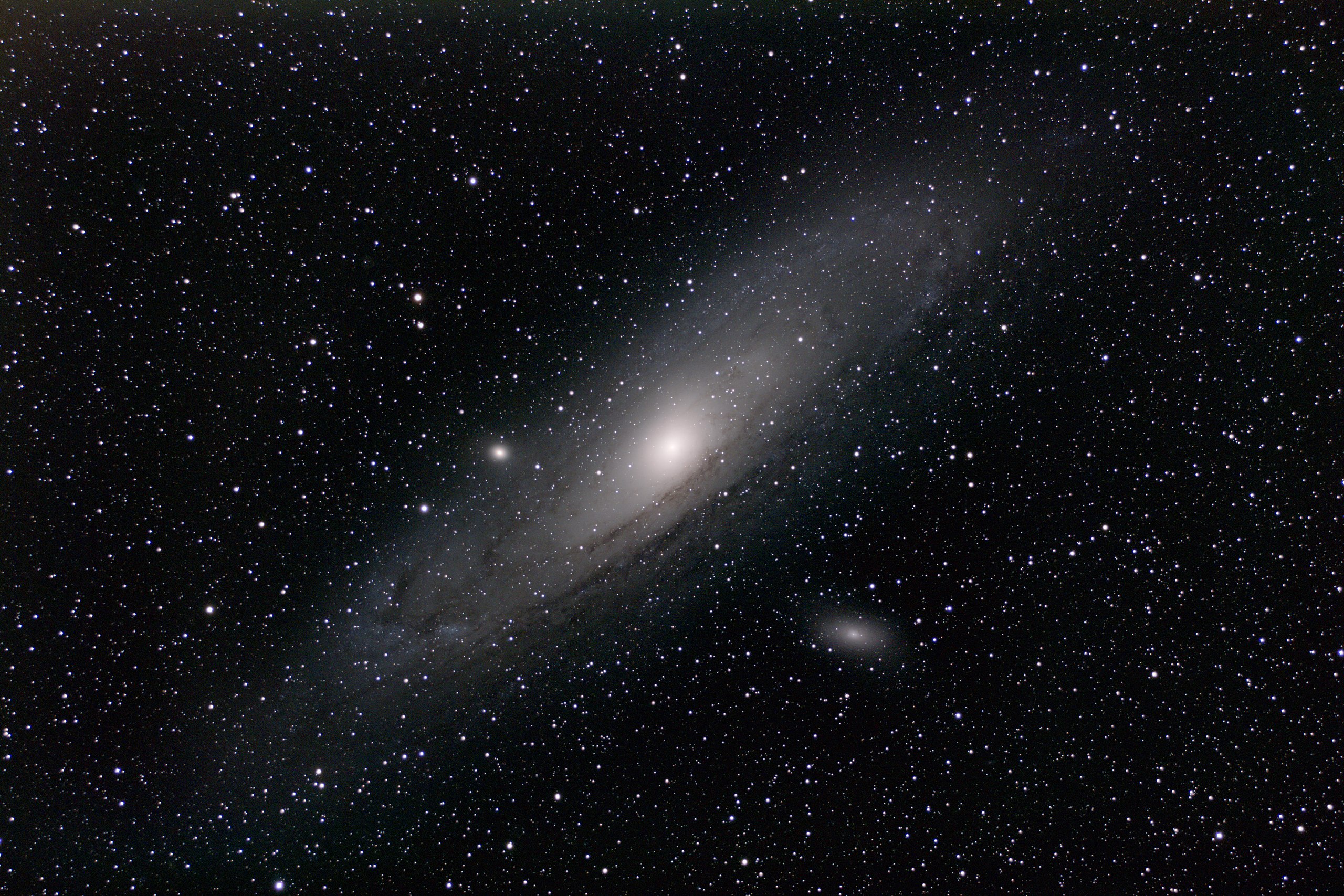 the galaxies m31 and one of its satellites, m110
