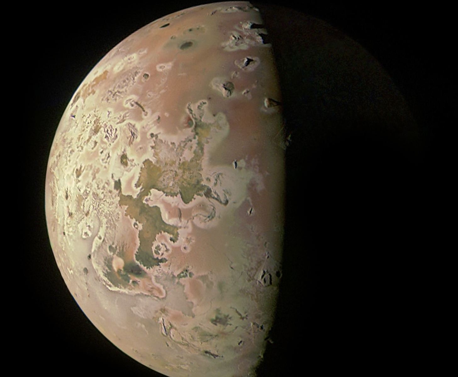 view of io from juno spacecraft, october 2023